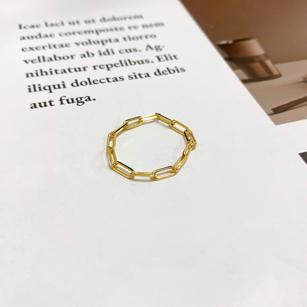 925純銀｜方格鍊戒﹡戒指（白K、玫瑰金、黃K）