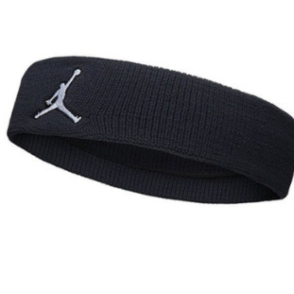 Nike 頭帶 Jordan Jumpman Headband  黑色飛人 毛巾布  髮帶  黑色 JKN00101OS