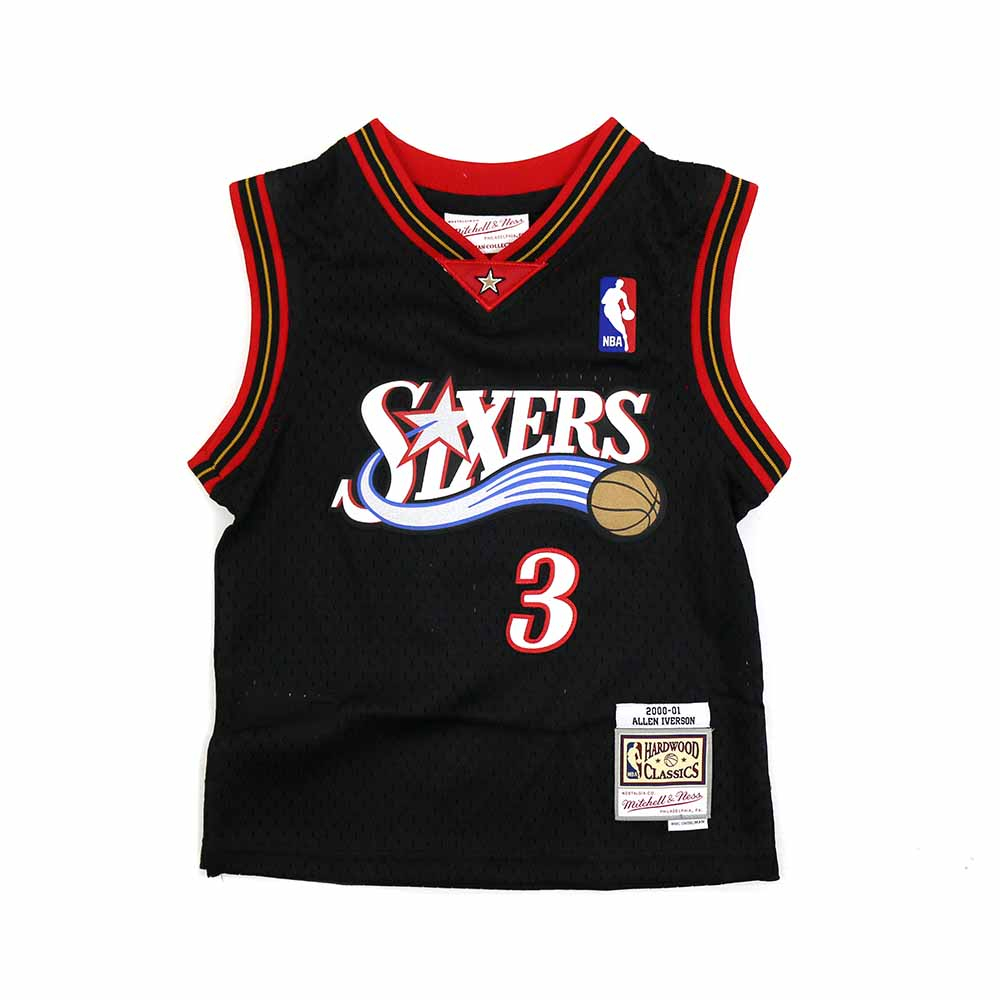 NBA M&amp;N 幼兒 G1 Swingman復古球衣 76人 00-01 Allen Iverson #3 黑色