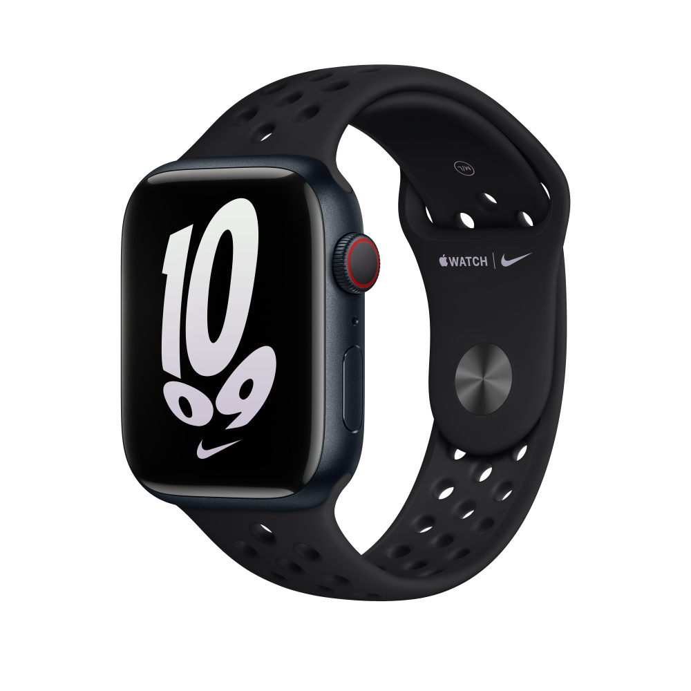 Apple Watch 黑色配黑色 Nike 運動型錶帶 原廠錶帶 45mm