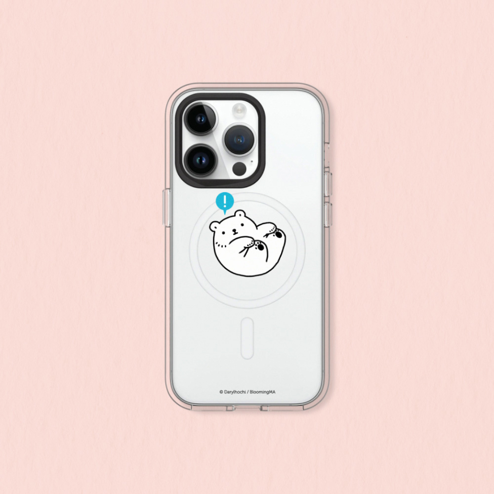 犀牛盾 適用iPhone Clear(MagSafe兼容)透明防摔磁吸手機殼|白白日記系列/抓腳腳