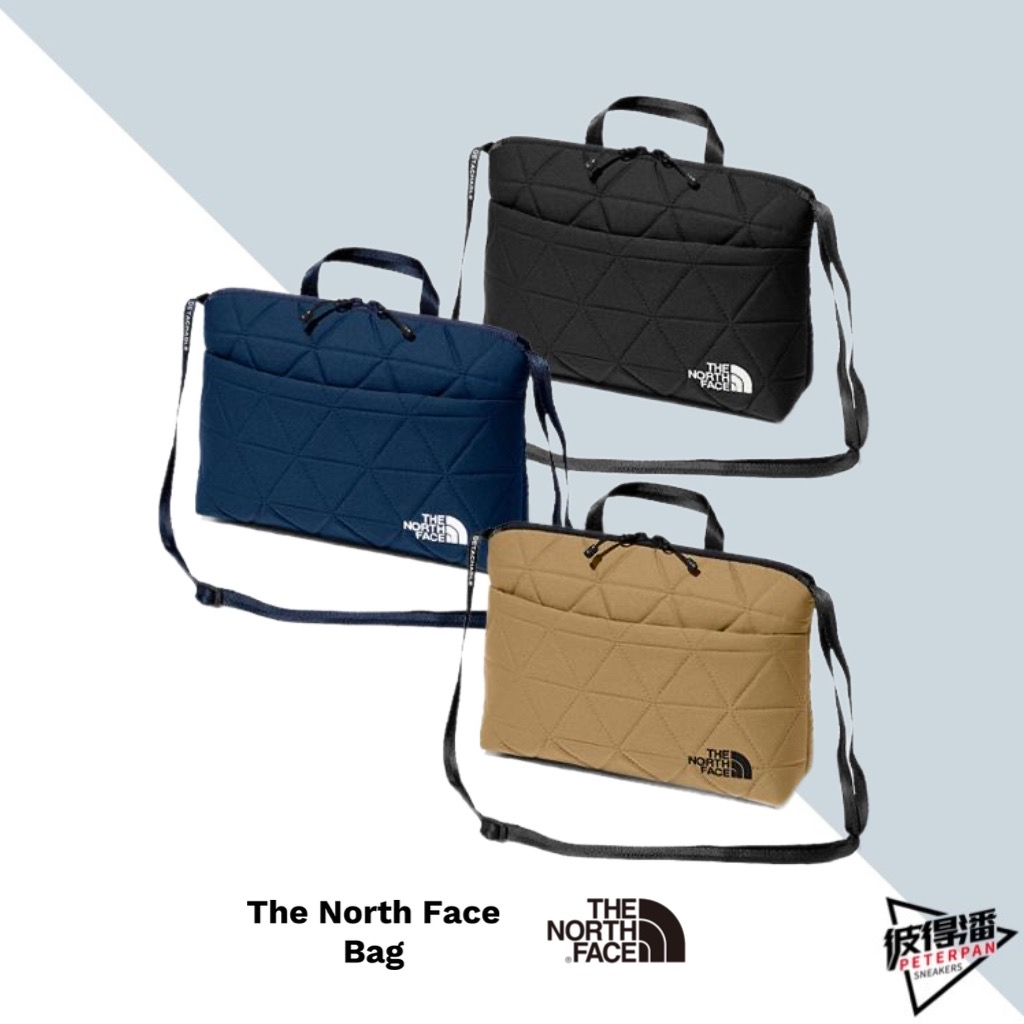 THE NORTH FACE GEOFACE POUCH 菱格側背包 卡/黑/深藍 NM82284【彼得潘】