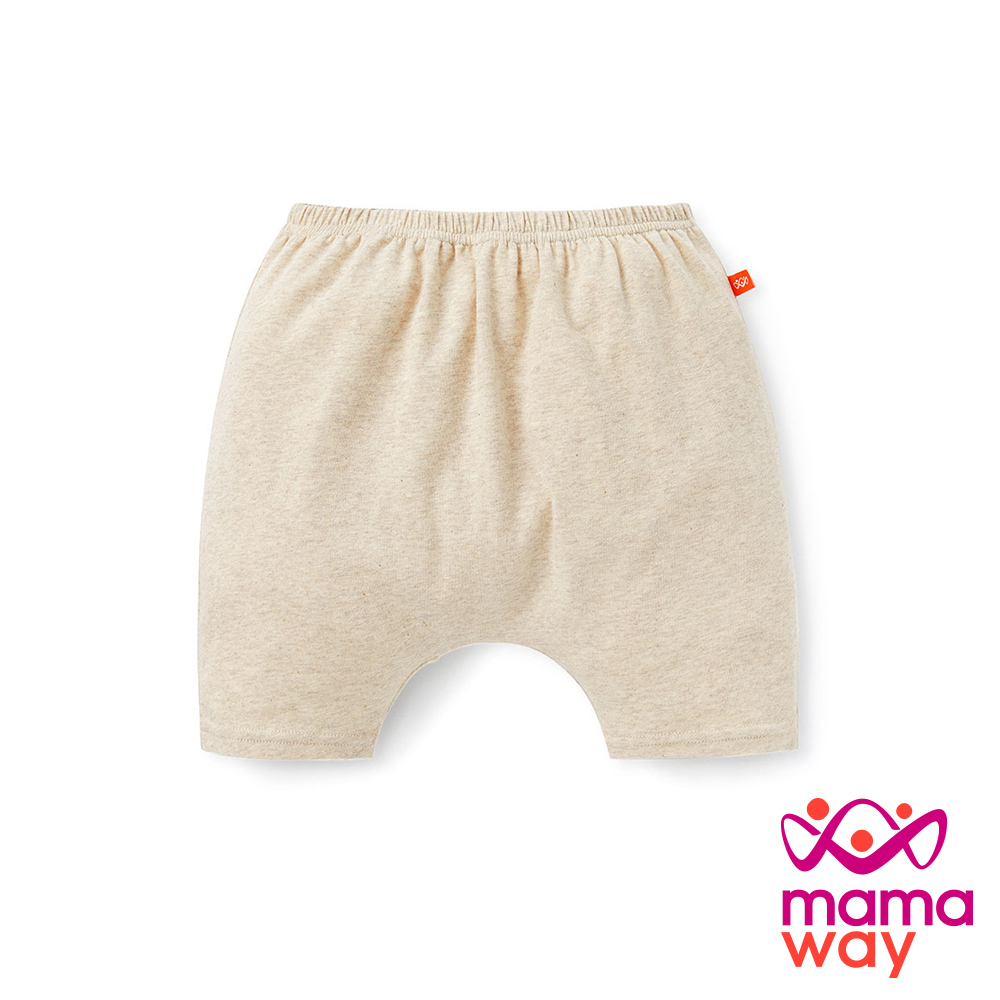 【mamaway 媽媽餵】嬰幼兒Q彈棉質五分褲-素色
