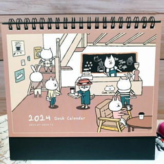 2024年 貓行李 跨年桌曆 36k桌曆 18個月 三角桌曆 行事曆 年度計畫 月曆 備忘錄 月誌 台灣製
