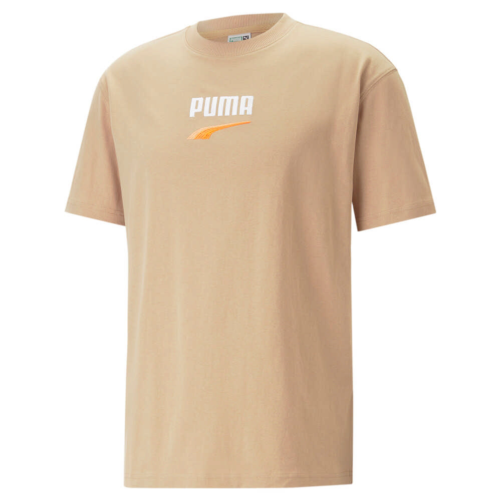PUMA 短袖上衣 流行系列Downtown Logo短袖T恤 男 53824889 棕色