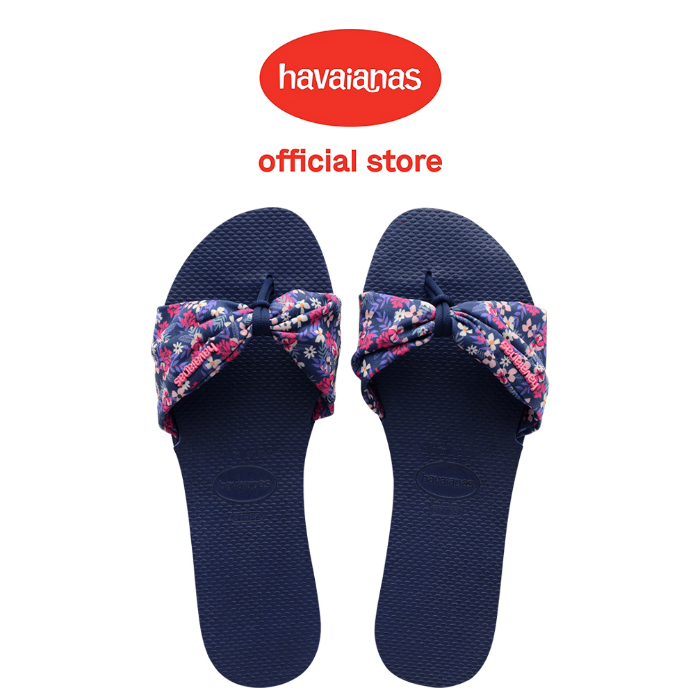 Havaianas 哈瓦仕 平底涼鞋 拖鞋 碎花 藍 You St Tropez Print 4148246-0555W