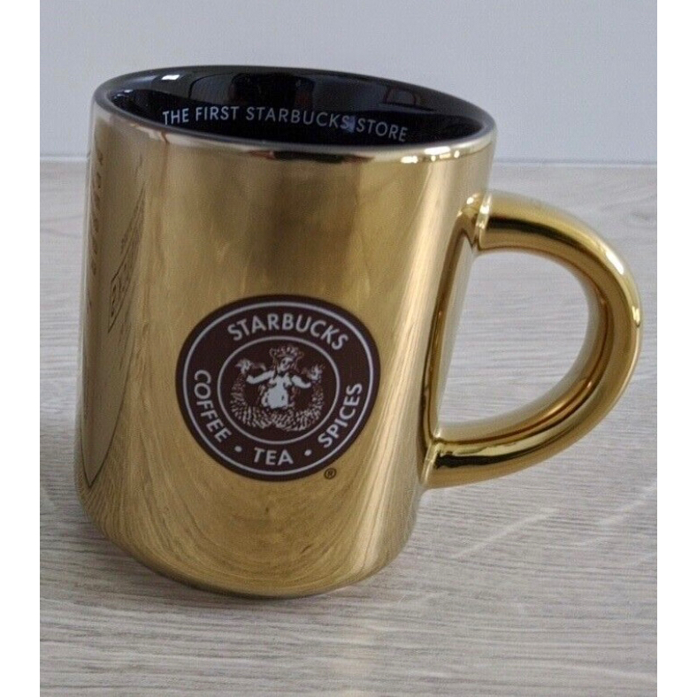西雅圖星巴克創始店（第一家星巴客）～金色Demi (義式濃縮咖啡杯)-120ml