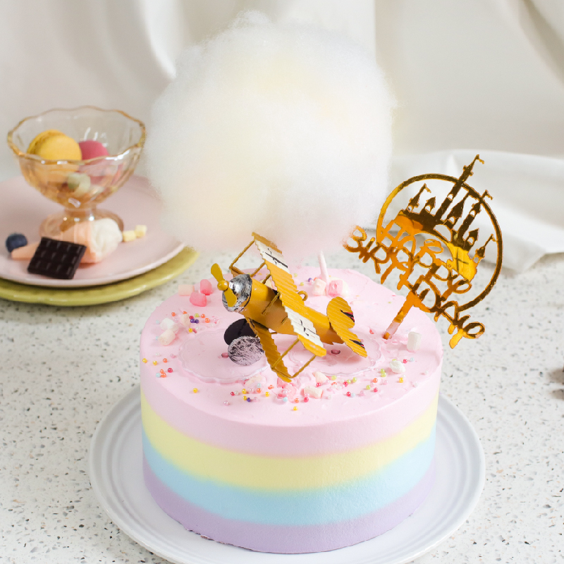 【PATIO 帕堤歐】奇幻王國  超夢幻 飛機 雲朵 彩虹蛋糕 造型蛋糕 卡通造型蛋糕 生日蛋糕 手工藍莓醬 夢幻 禮物