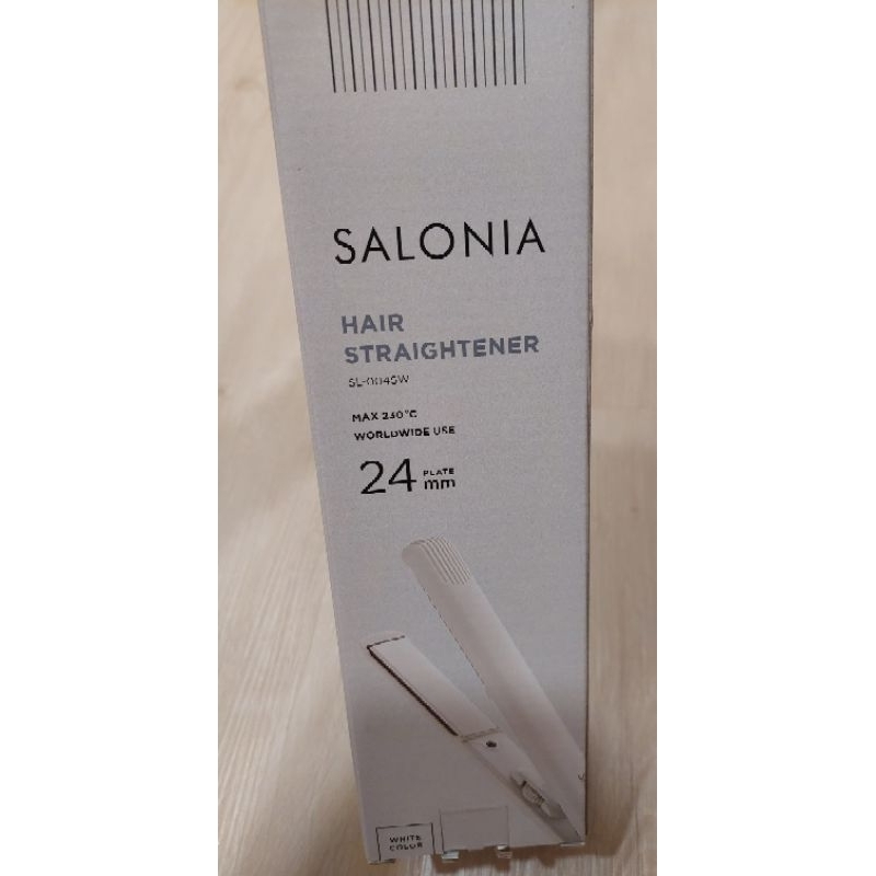 SALONIA 24mm 離子夾 陶瓷塗層 白色 直髮夾 平板夾