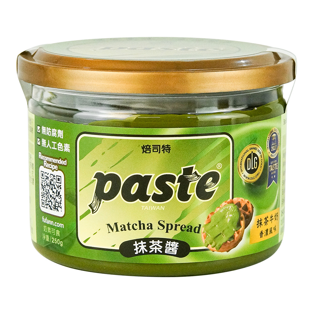 【Paste焙司特】台灣 抺茶抹醬 250g(效期20240525)【玩饗食庫】福汎 抹茶醬 吐司抹醬 三明治抹醬