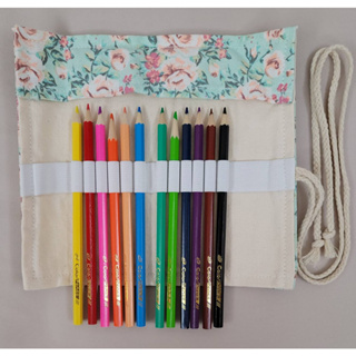 [全新現貨]SKB彩色鉛筆12色+帆布捲式捲筆袋 畫筆收納袋 (一整套組)