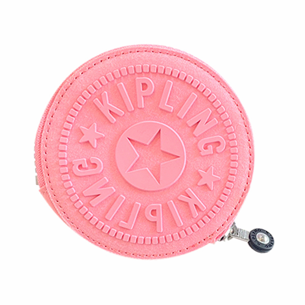 KIPLING 零錢包 LOGO防潑水包 粉 猴子