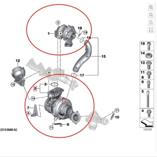 BMW E70 X5 2008 全新原廠 雙渦輪增壓器 小渦輪 11657802587 大渦輪 11657811404