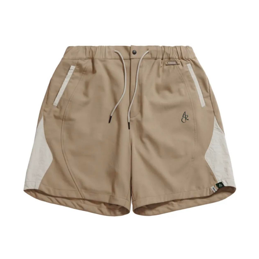 ARCROOM CURVED LINE SHORTS - KHAKI