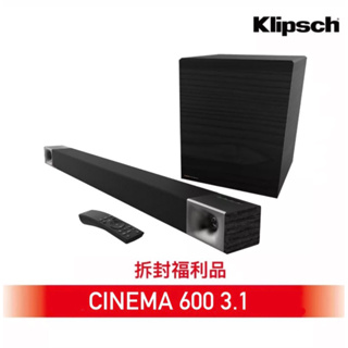 Klipsch Cinema 600 3.1 家庭劇院 soundbar 福利品