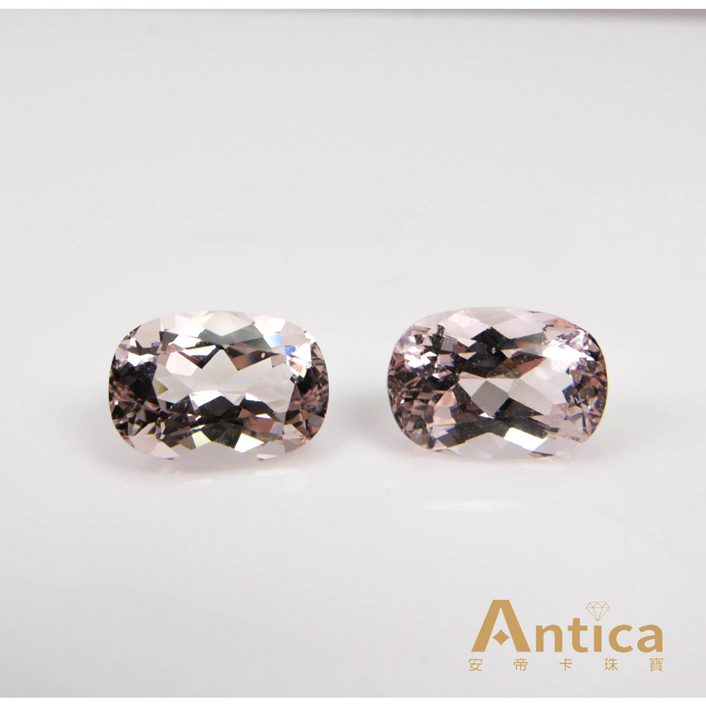 [ANTICA]摩根石 7.92克拉 粉色 橢圓  配對 巴西 天然無燒 Amethyst （經理推薦）安帝卡珠寶