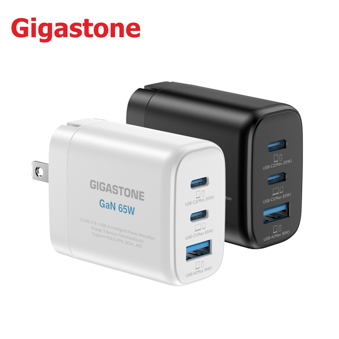 🔥現貨快速出貨🔥Gigastone 氮化鎵GaN Power Go 65W三孔PD快速充電器 (PD-7653)