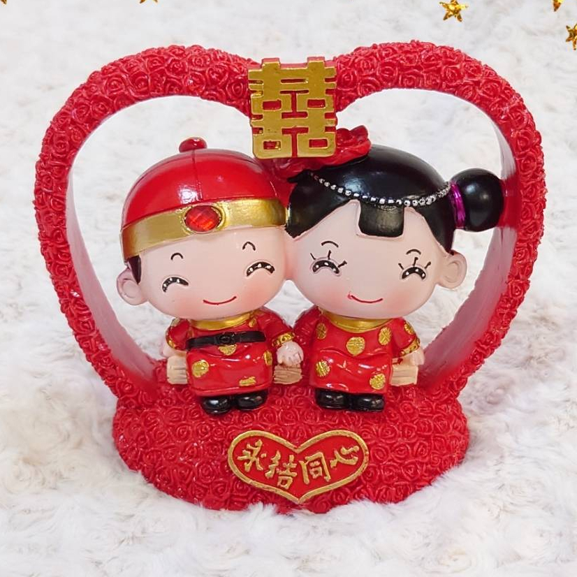 【南部孩子】安床娃娃 中國風 Q版结婚娃娃 擺飾安床娃娃 新婚房裝飾佈置用品 結婚禮物