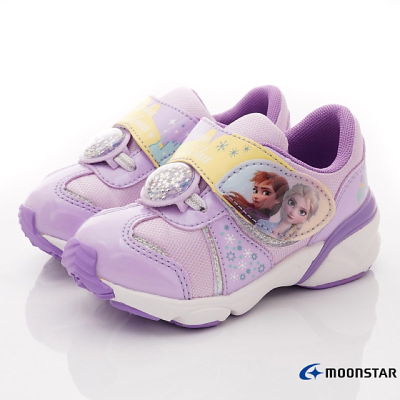 日本月星Moonstar機能童鞋迪士尼聯名系列寬楦冰雪奇緣運動鞋款