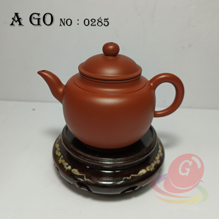 [A go]紅泥 名家全手工製作的手拉坯茶壺 未使用容量300CC茶壺 NO：0285
