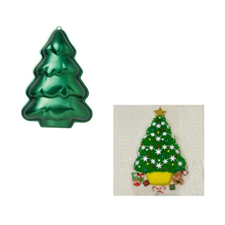 (二手) 美國 Wilton Holiday Tree Cake Pan 惠爾通聖誕樹蛋糕烤模 烤盤 烘焙工具 絕版品