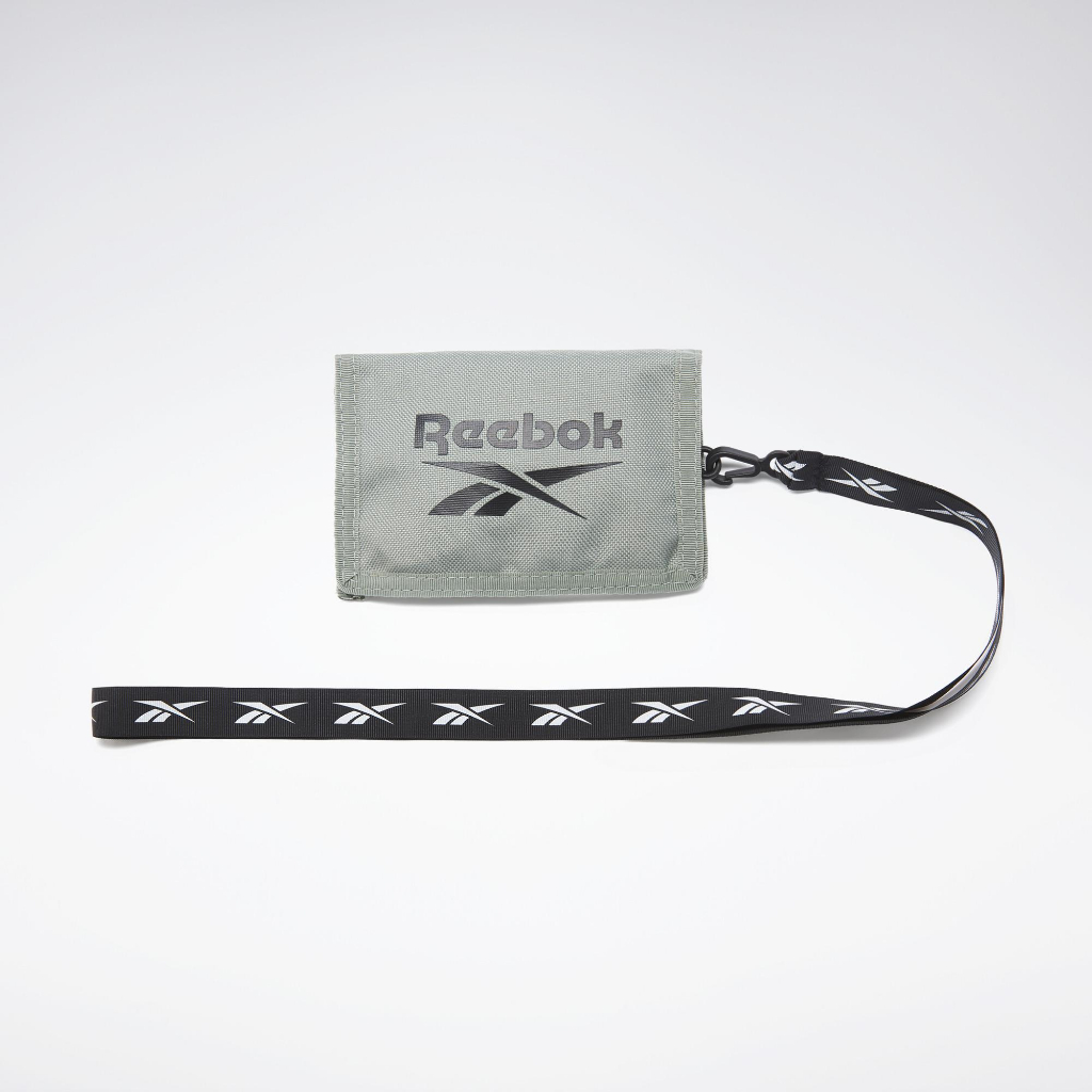 REEBOK WORKOUT READY WALLET 錢包 休閒 戶外 零錢包 可拆卸掛繩  綠色