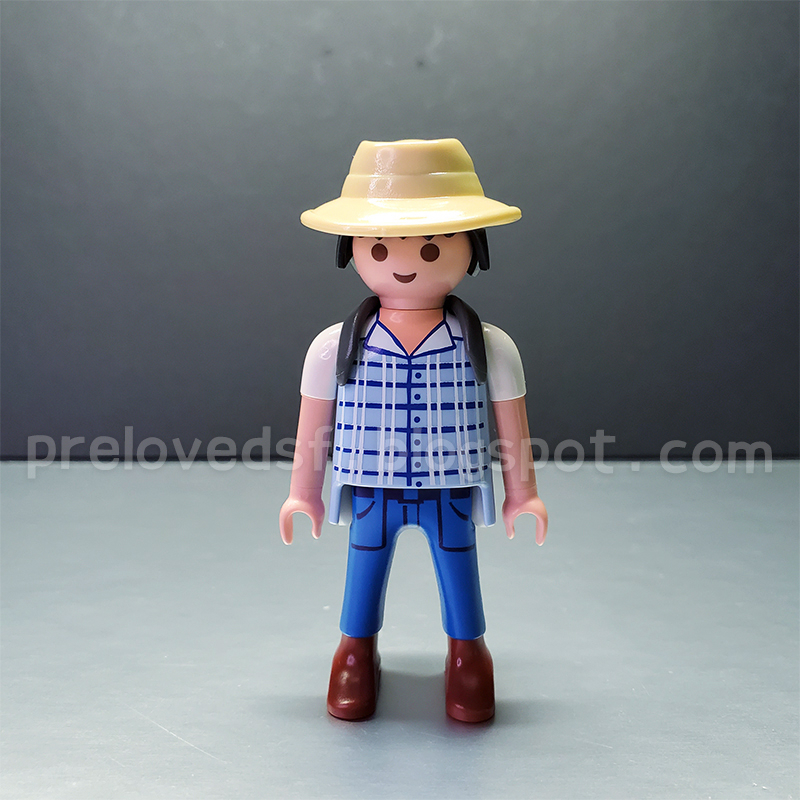 Playmobil 5422 摩比 人偶 男登山客 登山帽 登山背包 山中小屋〈清空間放山雞〉