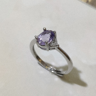 Le Bonheur 紫水晶戒指 開口可調節(情人節 生日禮物 七夕禮物 情人節 送女友)