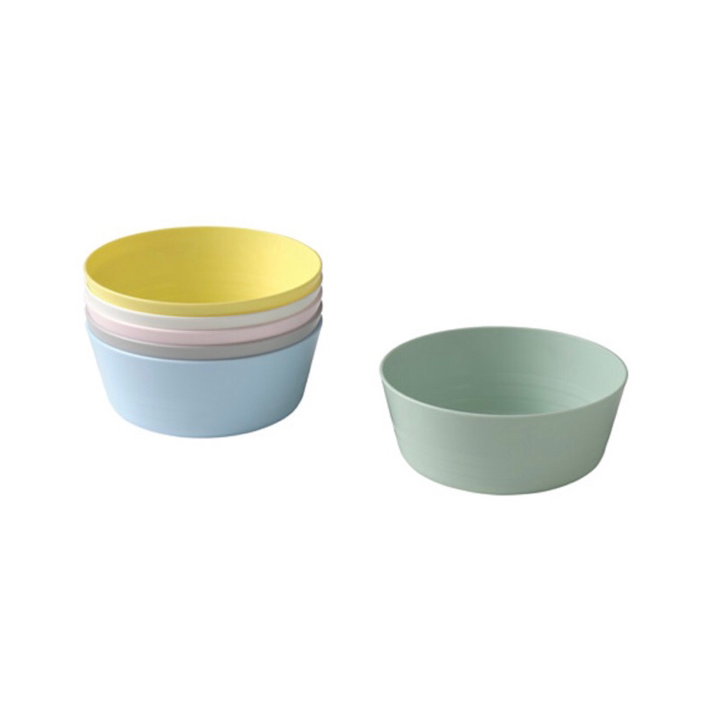 現貨供應-Ikea代購-KALAS 塑膠碗, 多種顏色(6件裝) 可微波 兒童碗 嬰幼兒餐具 兒童餐具