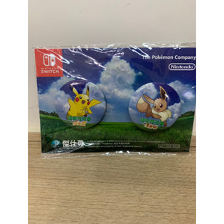 精靈寶可夢 皮卡丘 伊布 特典徽章 全新