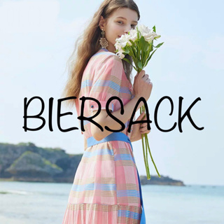 現貨/ BIERSACK 英國進口🇬🇧貴族小姐復古風《The Edwardian》甜美粉藍格紋 / 雪紡短袖洋裝