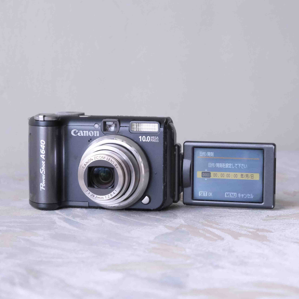 （閃燈壞）CANON PowerShot A640  早期 CCD 數位相機 (翻轉螢幕 自拍機)