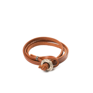 Moto - LBC-03 Leather Bracelet (Brown) 手環 皮革手環 皮革手圈銀 印地安 銀飾