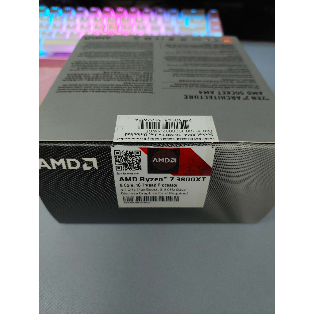 二手 AMD Ryzen AM4 ZEN2 R7 3800XT