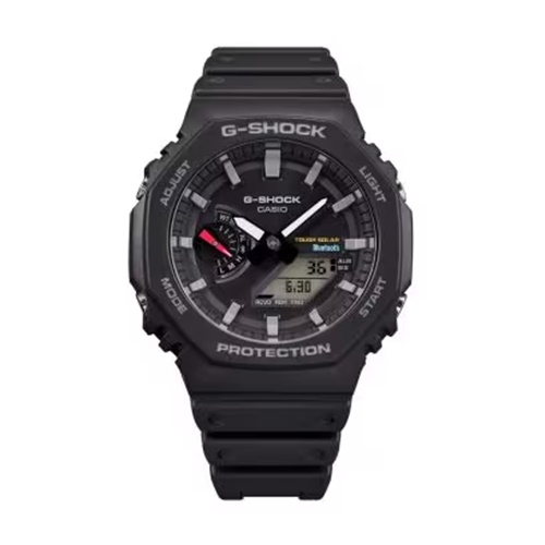 CASIO 卡西歐 G-SHOCK 藍牙 太陽能電力 八角形手錶- 極致黑_GA-B2100-1A1_45.4mm