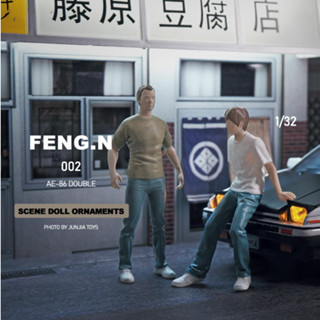 ╭。BoBo媽咪。╮1:32 藤原拓海 藤原文太 手辦 人偶 模型 Toyota AE86 頭文字D 場景