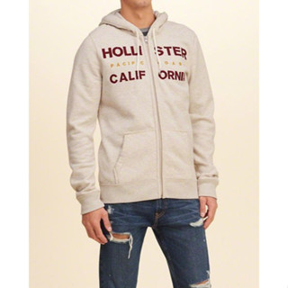 出清HOLLISTER 男生TEXTURED LOGO GRAPHIC HOODIE長袖連帽運動外套現貨S號在臺灣不必等