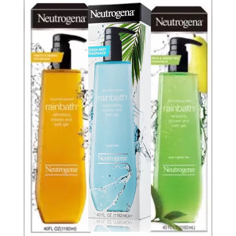 🎉現貨特價！NEUTROGENA 露得清沐浴露(橘瓶)/海洋清新香(藍)/洋梨綠茶香味(綠)1182毫升-吉兒好市多代購