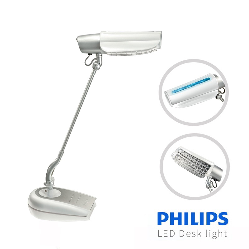 九成新 限面交【飛利浦 PHILIPS LIGHTING】鉑光防眩檯燈 FDS668 (白)