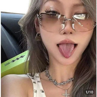【貝迪】Y2K 眼鏡 gm貓眼墨鏡女潮高階感ins歐美辣妹 Y2K 眼鏡偏光防曬近視太陽鏡 粉色墨鏡