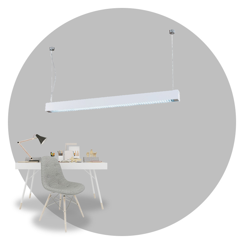 【舞光】LED 4尺 單管 替換型吊燈 吊燈 (黃光/自然光/白光)(白/銀/黑) 4183-SV/BK