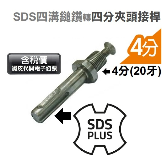 超富發五金 4分 四分 自動 手動 夾頭 用 SDS 四溝 轉 電鑽鑽尾夾頭 接桿 電動 充電 免出力 錘鑽 槌鑽 鎚鑽