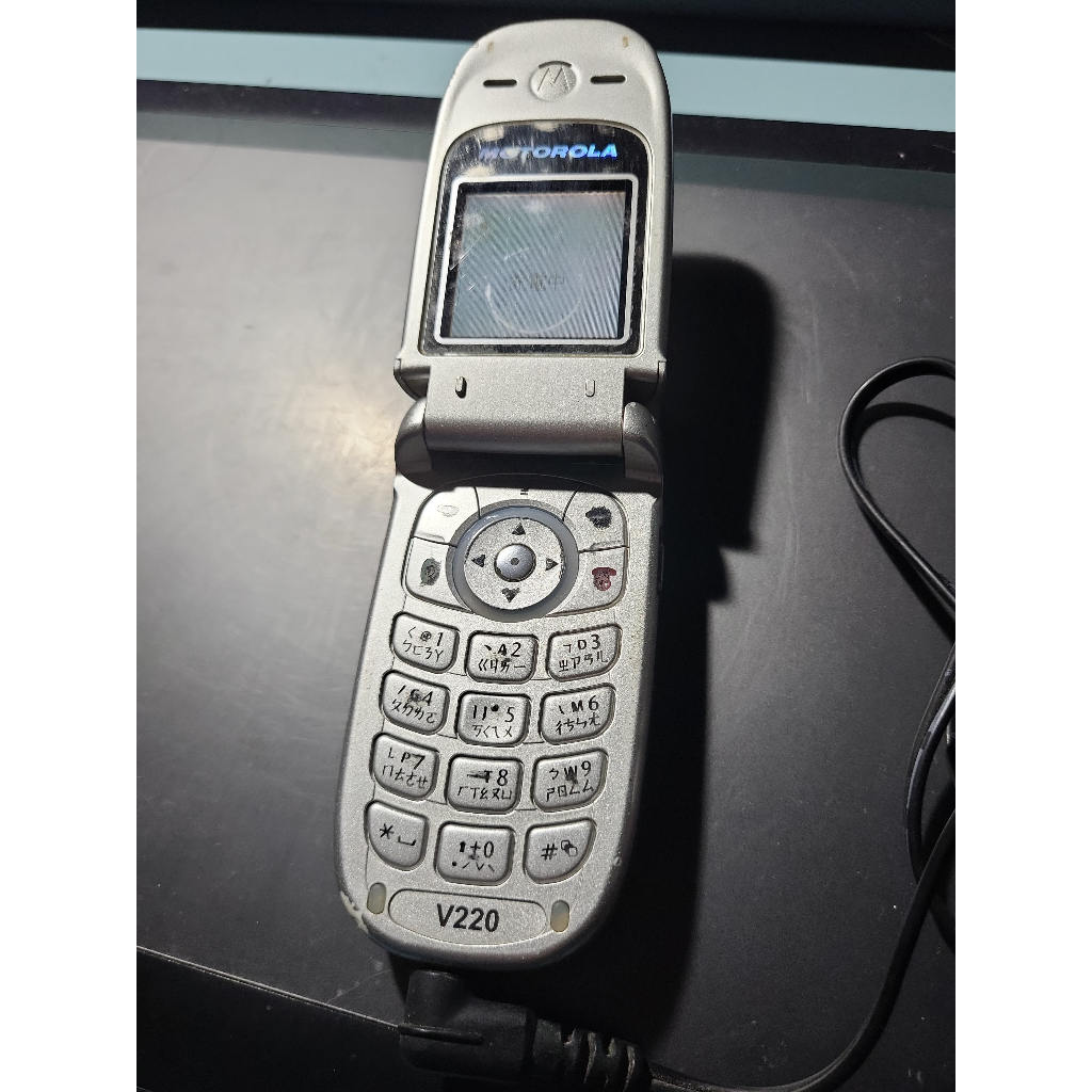 【古董】Motorola V220摺疊手機/折疊手機/銀色/二手/骨董