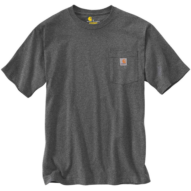 CARHARTT 美版 K87 CRH POCKET TEE 6.75oz 重磅口袋 短T (CRH雪花深灰) 化學原宿