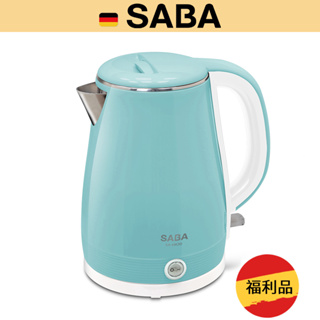 (福利品)【SABA】1.7L 雙層防燙保溫快煮壺 SA-HK30