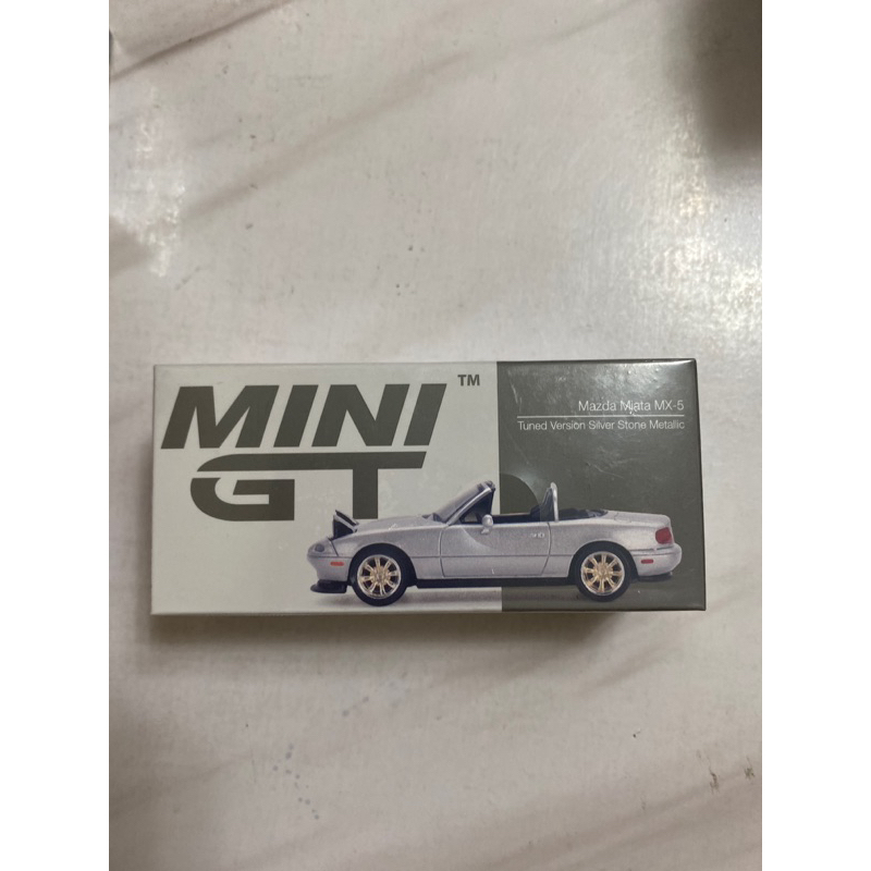 MINI GT #407 Mazda Miata MX-5 銀 左駕(全新未拆）