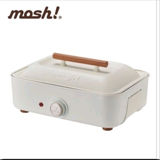 日本mosh!多功能電烤盤M-HP1 IV象牙白