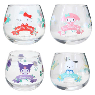 ♥小玫瑰日本精品♥ HelloKitty 美樂蒂 酷洛米 帕恰狗 無把玻璃杯 水杯 飲料杯 果汁杯 日本製 ~ 3