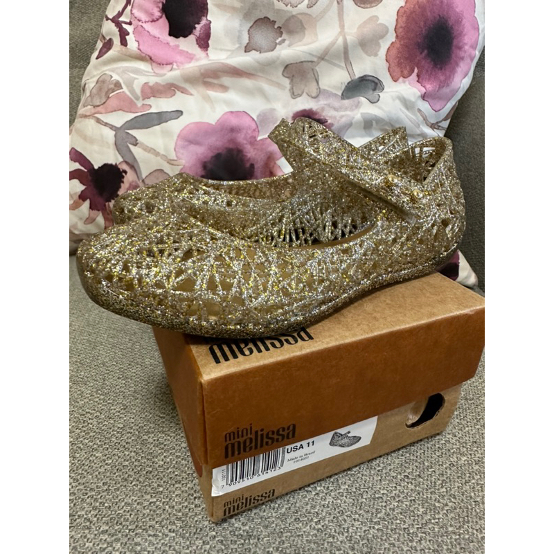 Melissa 金色鳥巢鞋11號 17.5公分