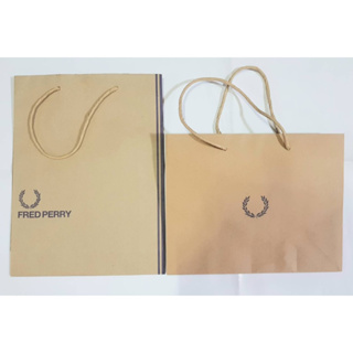 英國品牌Fred Perry專櫃手提袋、厚紙袋、二手禮品手提袋